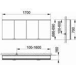 Keuco Spiegelschrank ROYAL MODULAR 2.0 Breite 1700mm Höhe 700mm Tiefe 160mm