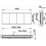 Keuco Spiegelschrank ROYAL MODULAR 2.0 Breite 1900mm Höhe 700mm Tiefe 160mm