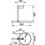 Keuco Kosmetikspiegel PLAN d= 193mm nbel sw ma