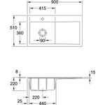 V&B Spüle SUBWAY STYLE 50 900x510mm Be li Exzent. timber