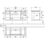 V&B Waschtischunterschrank LEGATO 1200x550x500mm Glossy White