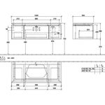 V&B Waschtischunterschrank LEGATO 1200x380x500mm Glossy White