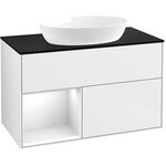 V&B Waschtischunterschrank FINION 1000x603x501mm Regal glos. wh glos. wh