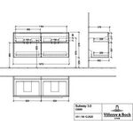 V&B Waschtischunterschrank SUBWAY 3.0 1272x576x478mm f S-DWT Gri Vol bl Br w