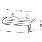 Duravit Waschtischunterbau DURASTYLE 448x1230x398mm eiche terra / weiß matt