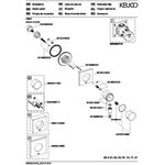 Keuco Umstellventil IXMO UP f 3 Verbr Rosette eckig sw ma