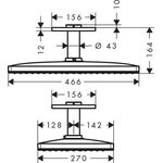 Kopfbr 460/300 1jet AXOR SHOWERSOLUTIONS brushed bronze