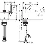 Einhebel-Bidetmischer AXOR MYEDITION ohne Platte chrom