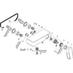 Einhebel-Brausemischer AXOR URQUIOLA DN 15, Aufputz brushed gold optic