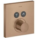 Thermostat SQUARE AXOR SHOWERSOLUTIONS UP für 2 Verbraucher brushed red gold