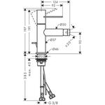 Einhebel-Bidetmischer AXOR UNO Bügelgriff stainless steel optic