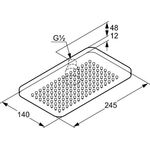 Kludi Tellerkopfbrause A-QA eckig, 140x245mm, 9 l/min chrom
