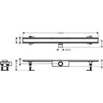 HG Duschrinne RainDrain Compact Komplettset 1000mm