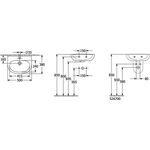 V&B Handwaschbecken O.NOVO 50x38cm Be mttg ov ohne ÜL weiß