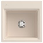 V&B Spüle SUBWAY STYLE 50 S 500x510mm m Abtr. anthr. Handbet. ivory