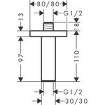 HG Deckenanschluss E 100mm mattweiß