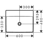 HG Waschtisch Xelu Q o Hahnloch ohne Überlauf 600x480mm weiß