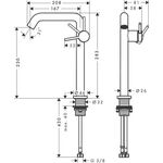 HG Einhebel-Waschtischmischer Tecturis S Fine CooStart Ausl 167mm PO bru bronze