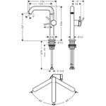 HG Einhebel-Waschtischmischer Tecturis S Fine CooStart Ausl 154mm m PO ma-sw