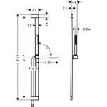 HG Brauseset Pulsify S 1 jet Bsta 900mm EcoSmart mattschwarz