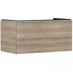 HG Waschtischunterschrank Xelu Q 980x485x550mm eiche natur Griff mattweiß