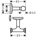 Handtuchhaken AXOR Universal Circular, doppelt mattweiß
