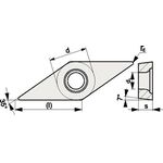 Wendeschneidplatte VCGT 160404-AL UNI10 Bearb.Alu.PROMAT - VPE: 10