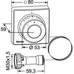 HEIMEIER Thermostat-Kopf F Ferneinsteller Kapillarrohr 2 m