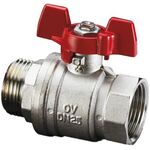 OV Kugelhahn Optibal mit Flügelgriff PN 16 DN 15 G 1/2Zoll IG/AG