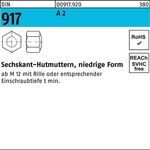 Sechskanthutmutter DIN 917 niedrige FormM16 A 2 100 Stück - VPE: 100