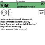 Sechskantmutter ISO 7040 Klemmteil M10 8 galv.verz. brauner Ring 500St. - VPE: 500