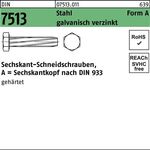 Gewindeschneidschraube DIN 7513 FormA Sechskant AM 8x45 Stahl galv.verz. 50St. - VPE: 50