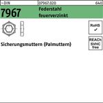 Sicherungsmutter DIN 7967 M24 Federstahl feuerverz. 100 Stück - VPE: 100