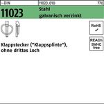 Klappstecker DIN 11023 10x 42 Stahl galv.verz. 50 Stück - VPE: 50
