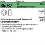 Sechskantmutter R 84032 Biloc Klemmteil M6 10 galv.verz. 1000 Stück - VPE: 1000