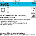 Sechskantmutter R 84032 Biloc Klemmteil M16 A 2 - 70 50 Stück - VPE: 50