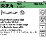 Schraube R 88094 SEKO Spitze/PZ 4,5x40/34-Z Stahl brüniert 500St. SPAX - VPE: 500