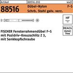 Fensterrahmendübel R 88516 F 10 S 140 Schr.Sta verz./Dübel-Nylon 50St. FISCHER - VPE: 50