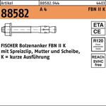 Bolzenanker R 88582 FBN II 8/5K A 4 50 Stück FISCHER - VPE: 50
