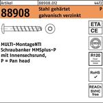 Schraubanker R 88908 MMSplus-P 6x60/15/25 T30 Stahl galv.verz. 100St. HECO - VPE: 100