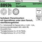 Sechskantflanschmutter R 88934 Sperrzahn M6 8 flZnnc 480h-L 500St. - VPE: 500