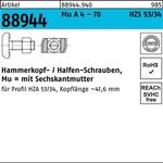 Hammerkopfschraube R 88944 6-ktmutter M20x 65 Mu A 4 - 70 25 Stück HALFEN - VPE: 25