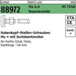 Hammerkopfschraube R 88972 Typ 72/48 M20x100 Mu 4.6 feuerverz. 15St. HALFEN - VPE: 15