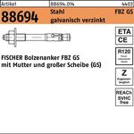 Bolzenanker R 88694 FBZ 8/10 GS Stahl galv.verz. 50 Stück FISCHER - VPE: 50