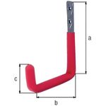 Wandhaken U-Form Rotgummi A.250mm STA roh verz.D.18mm GAH - VPE: 5