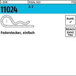 Federstecker DIN 11024 DrahtD. 2 A 2 einfach 25 Stück - VPE: 25