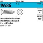 Senkblechschraube ISO 14586 ISR/Spitze 5,5x 22-T25 A 4 500 Stück - VPE: 500