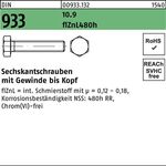 Sechskantschraube DIN 933 VG M8x 25 10.9 flZnL/nc/x/x/480h/C 200 Stück - VPE: 200