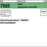 Einschraubmutter DIN 7965 M10x 30 Stahl galv.verz. 100 Stück - VPE: 100