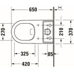 Duravit Stand-WC-Kombi ME by Starck tief, rimless, 370x650mm weiß